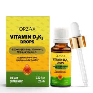orzax vitamin d3k2 drops dietary supplement 20ml