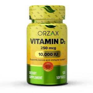 orzax vitamin d3 10000 iu 120 capsule softgel